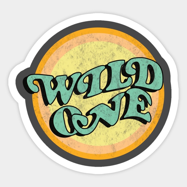 Wild One Sticker by emcarrollart